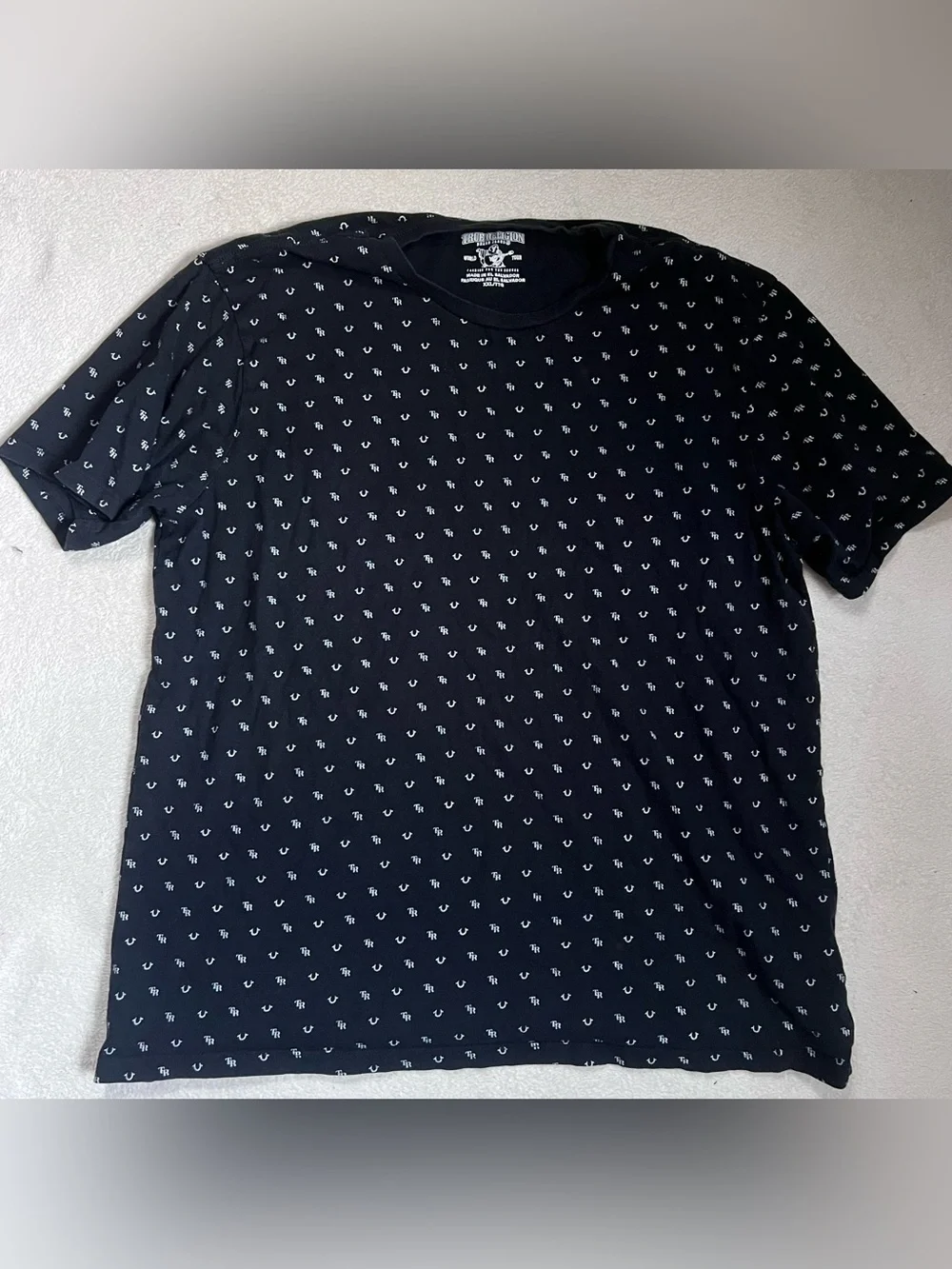 True Religion All Over Print Tee XXL Black